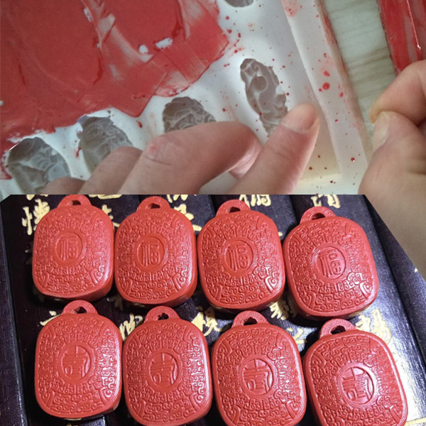 朱砂工艺品翻模硅胶